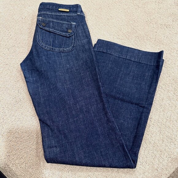 Lofli Jeans Flare Wide Leg Mid Rise Trouser Boho Special Edition USA Sz 29 x 33 - Picture 1 of 14